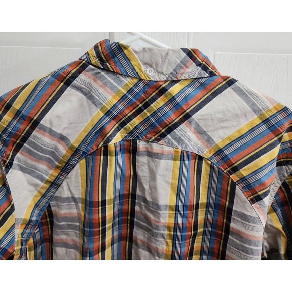 RARE Harley Davidson Colorful Striped Plaid Long Sleeve Button Up Shirt Size M - Picture 12 of 14